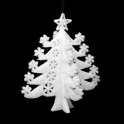 Sapin de Noël à suspendre (H30 cm) Byron Blanc