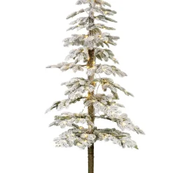 Sapin de Noël artificiel lumineux 150 LED (H180 cm) Sierra Vert enneigé
