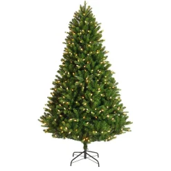 Sapin de Noël artificiel lumineux 520 LED (H240 cm) Barrow Vert sapin