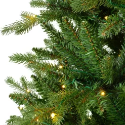 Sapin de Noël artificiel lumineux 430 LED (H210 cm) Allix Vert sapin