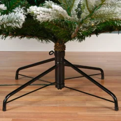 Sapin de Noël artificiel lumineux 400 LED (H180 cm) Glorious Vert enneigé