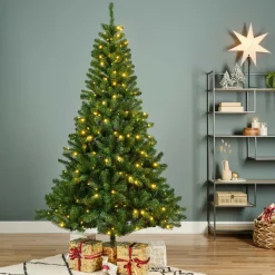 Sapin de Noël artificiel lumineux 320 LED (H210 cm) King Vert sapin