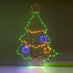 Sapin de Noël lumineux 201 LED (H80 cm) Néon effet flash Multicolore