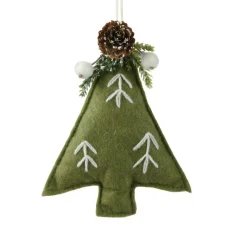 Sapin en feutrine à suspendre (H13 cm) Alpin Vert romarin