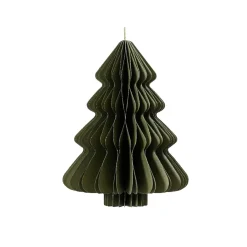 Sapin en papier à suspendre (H15 cm) Fermeture Magnétique Vert romarin