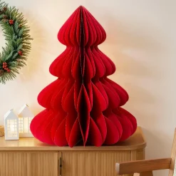 Sapin papier à poser (H90 cm) Fermeture Magnétique Rouge