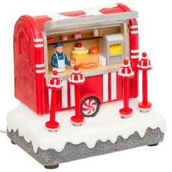 Scène de vie lumineuse et animée à piles (H14 cm) Stand de gâteau