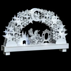 Scène lumineuse à piles (H21 cm) Château enchanté Blanc froid