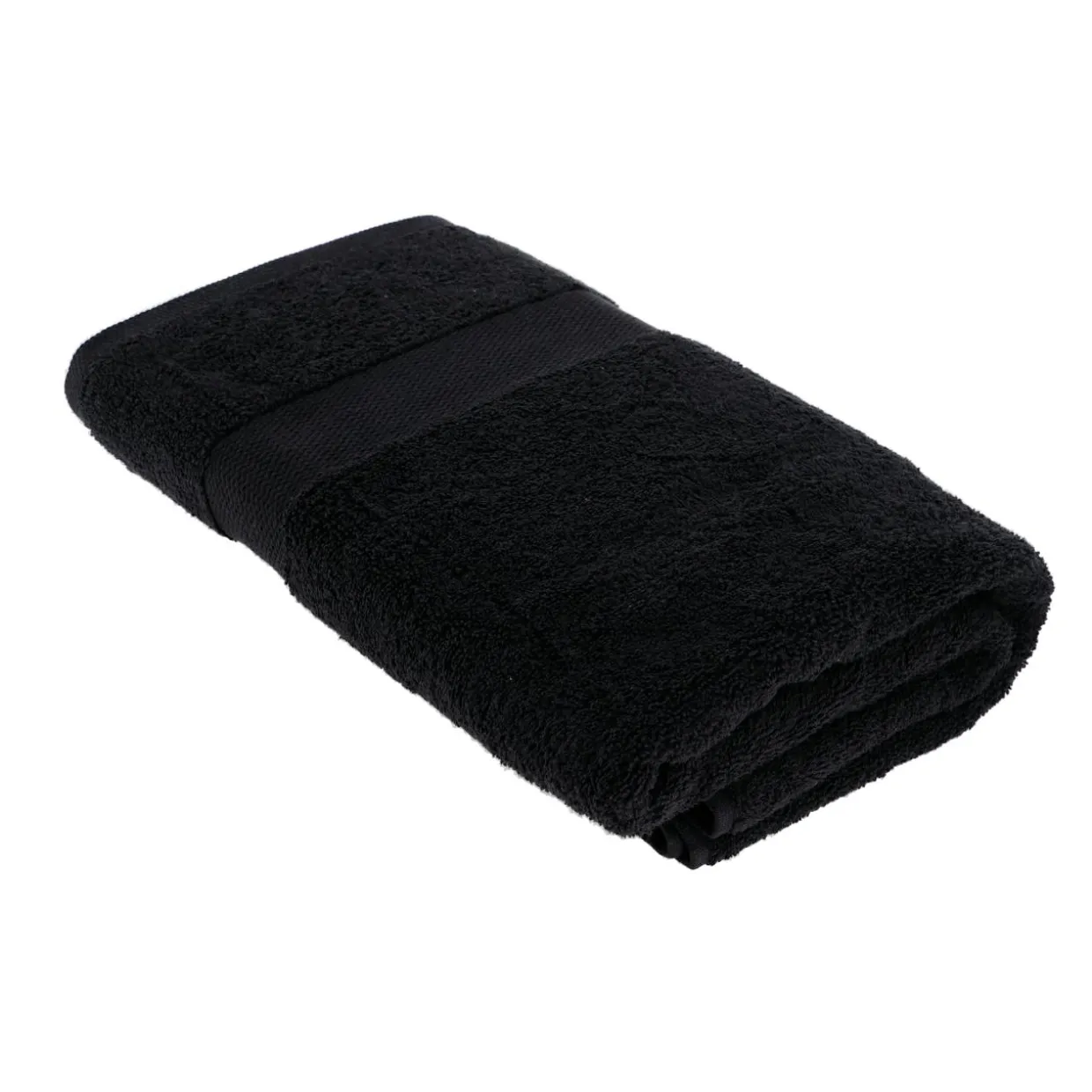 Serviette de bain coton (90 x 150 cm) Timeless Noire