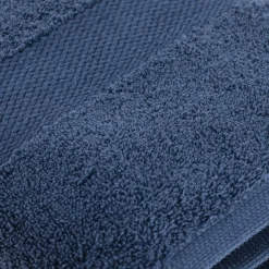 Serviette de bain coton (90 x 150 cm) Timeless Bleu marine