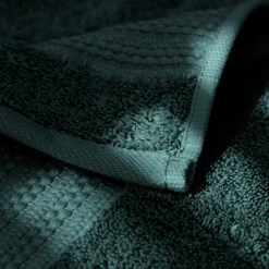 Serviette de bain coton bio (30 x 50 cm) Méline Vert émeraude