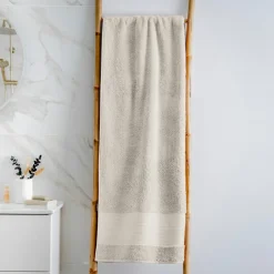 Serviette de bain coton bio (90 x 150 cm) Méline Beige pampa