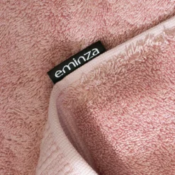 Serviette de bain coton bio (30 x 50 cm) Méline Rose pêche