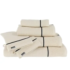 Serviette de bain coton nid d'abeille (30 x 50 cm) Japandi Beige