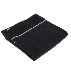 Serviette de bain coton nid d'abeille (50 x 90 cm) Japandi Noir