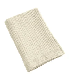 Serviette de bain gaze de coton (70 x 130 cm) Gaïa Beige pampa