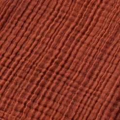 Serviette de bain gaze de coton (90 x 150 cm) Gaïa Terracotta