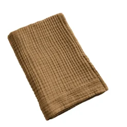 Serviette de bain gaze de coton (50 x 90 cm) Gaïa Camel