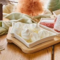 Set à tapas 3 assiettes (17 x 33 cm) Maisonnettes Blanches