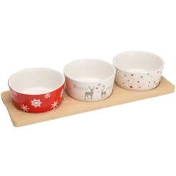 Set à tapas 3 bols (10 x 26 cm) Chalet de montagne Multicolore