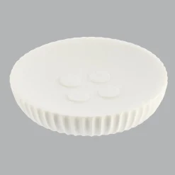 Set d'accessoires salle de bain résine Strié Blanc