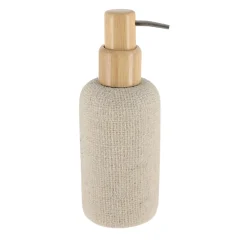 Set d'accessoires salle de bain effet Maille Beige