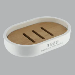 Set d'accessoires salle de bain Purebamboo Blanc