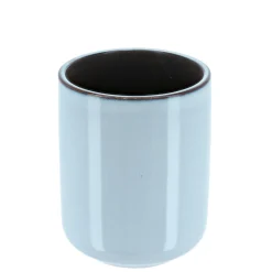 Set d'accessoires salle de bain grès laqué Pietra Bleu