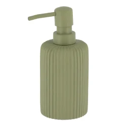 Set d'accessoires salle de bain résine Strié Vert kaki