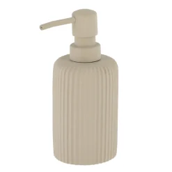 Set d'accessoires salle de bain résine Strié Taupe