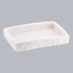 Set d'accessoires salle de bain Effet Pierre Blanc