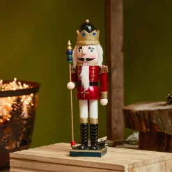 Soldat Casse-noisette en bois (H38 cm) Augustin le prince Bordeaux