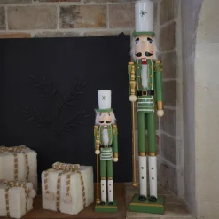 Soldat Casse-noisette en bois (H50 cm) Viktor Vert