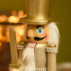 Soldat Casse-noisette en bois (H25 cm) Chevalier Champagne