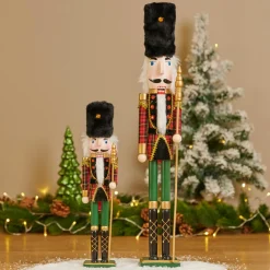 Soldat Casse-noisette en bois (H61 cm) Ernest et Toque d'ours