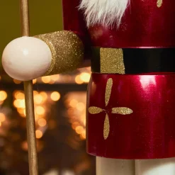 Soldat Casse-noisette en bois (H89 cm) Augustin le prince Bordeaux