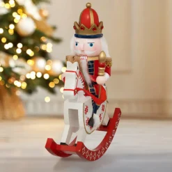 Soldat casse-noisette (H29 cm) Cheval à bascule