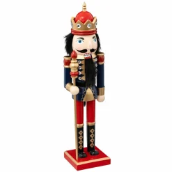 Soldat en bois Casse-noisette (H38 cm) James Bleu nuit