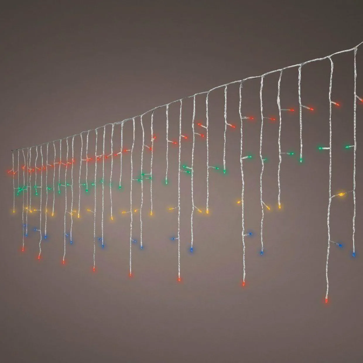 Stalactite lumineuse 7,50 m 175 LED câble transparent Multicolore
