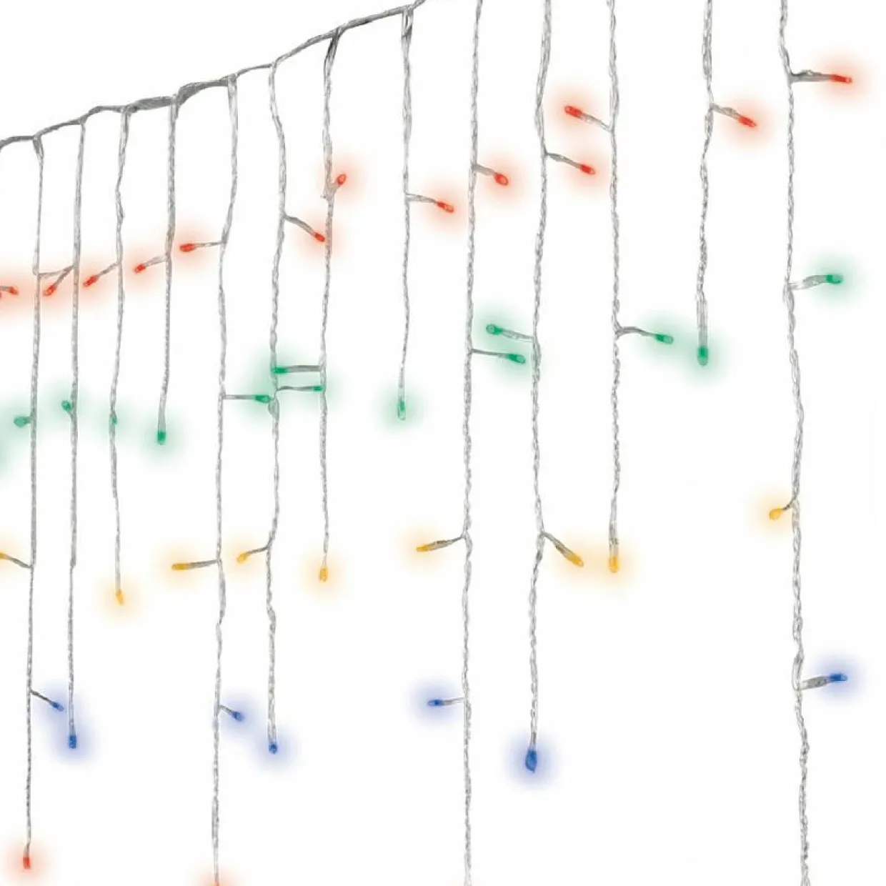 Stalactite lumineuse 7,50 m 175 LED câble transparent Multicolore