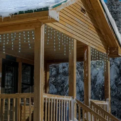 Stalactite lumineuse 7,10 m 360 LED câble transparent Icicle Blanc froid