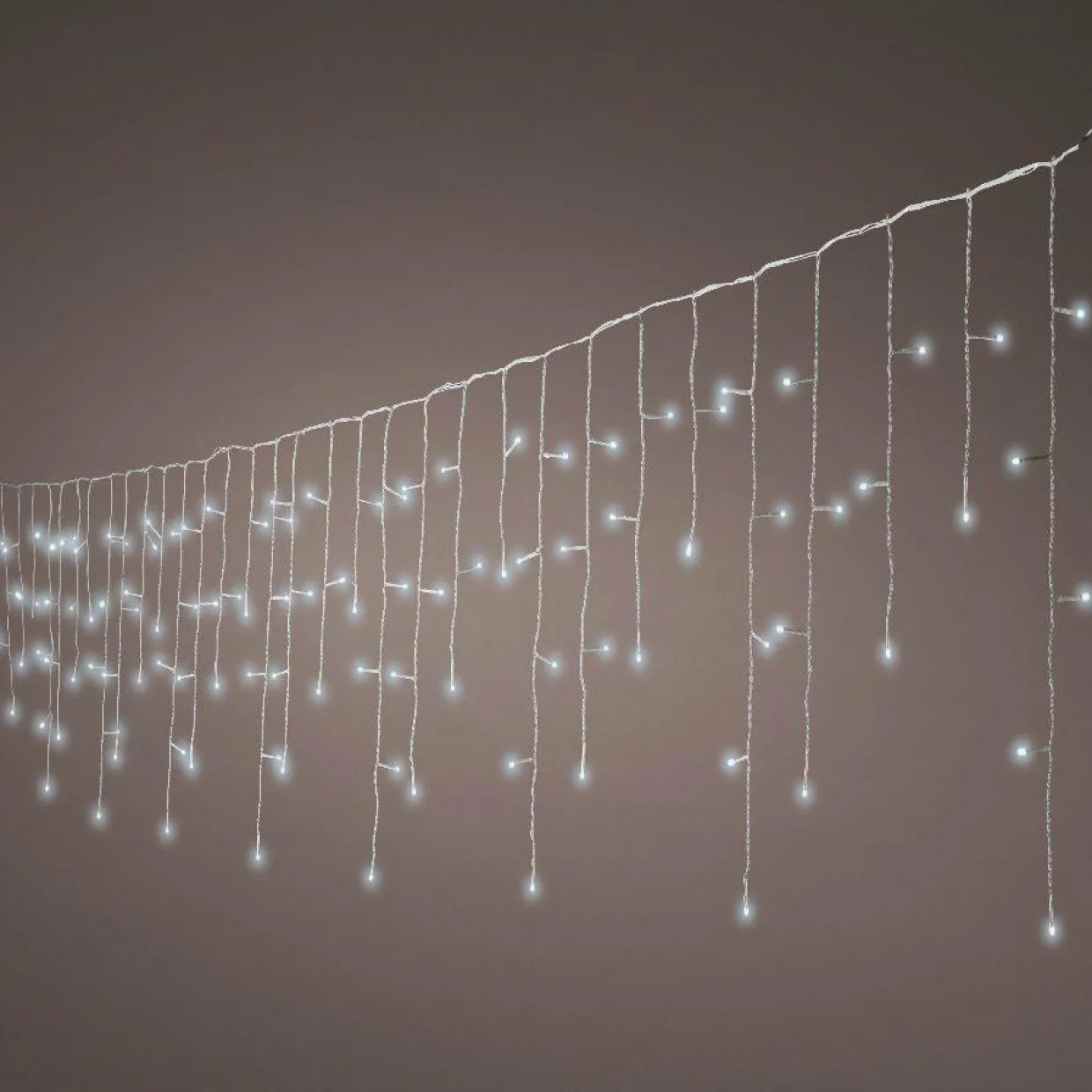 Stalactite lumineuse 20 m 490 LED câble blanc Stars Blanc froid