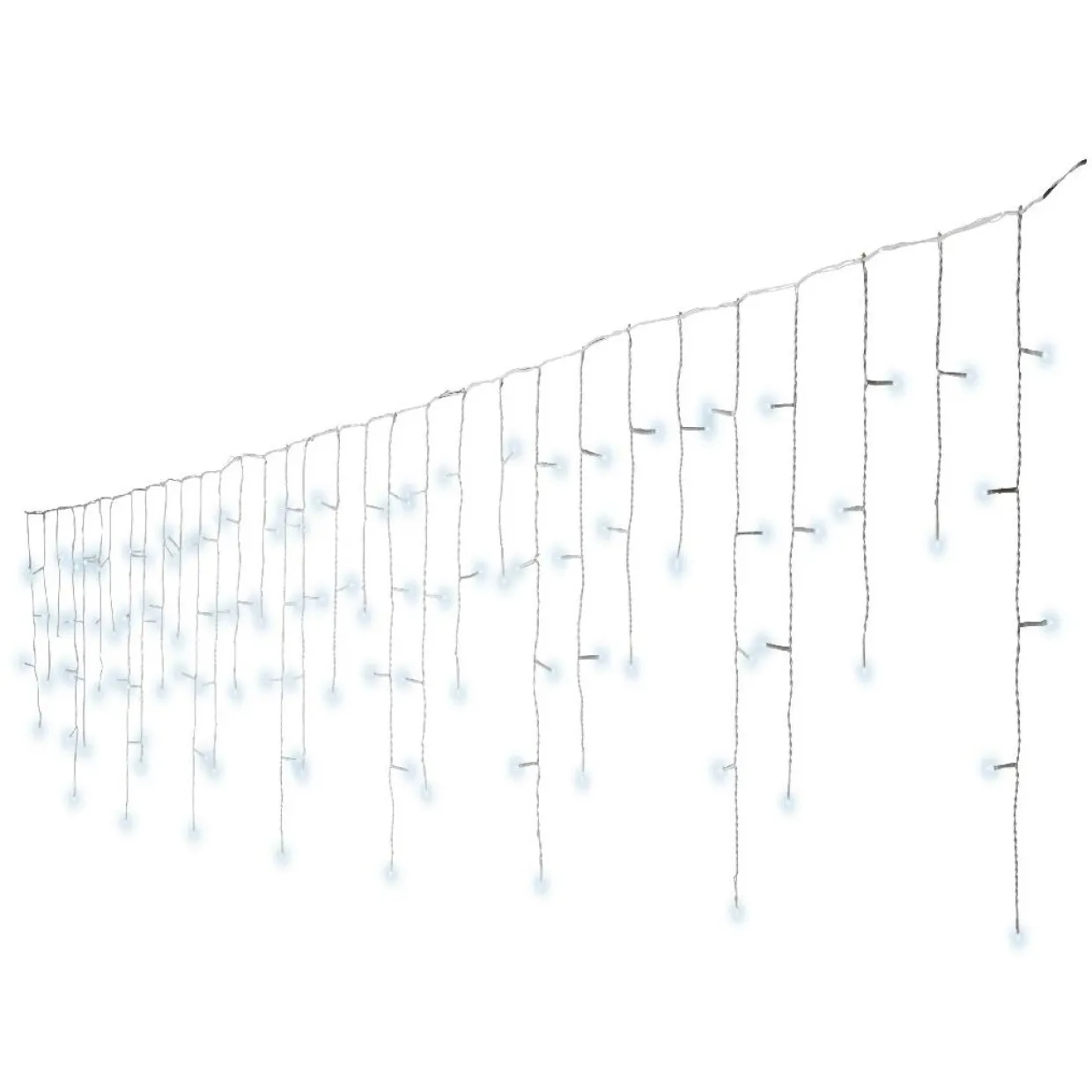 Stalactite lumineuse 20 m 490 LED câble blanc Stars Blanc froid