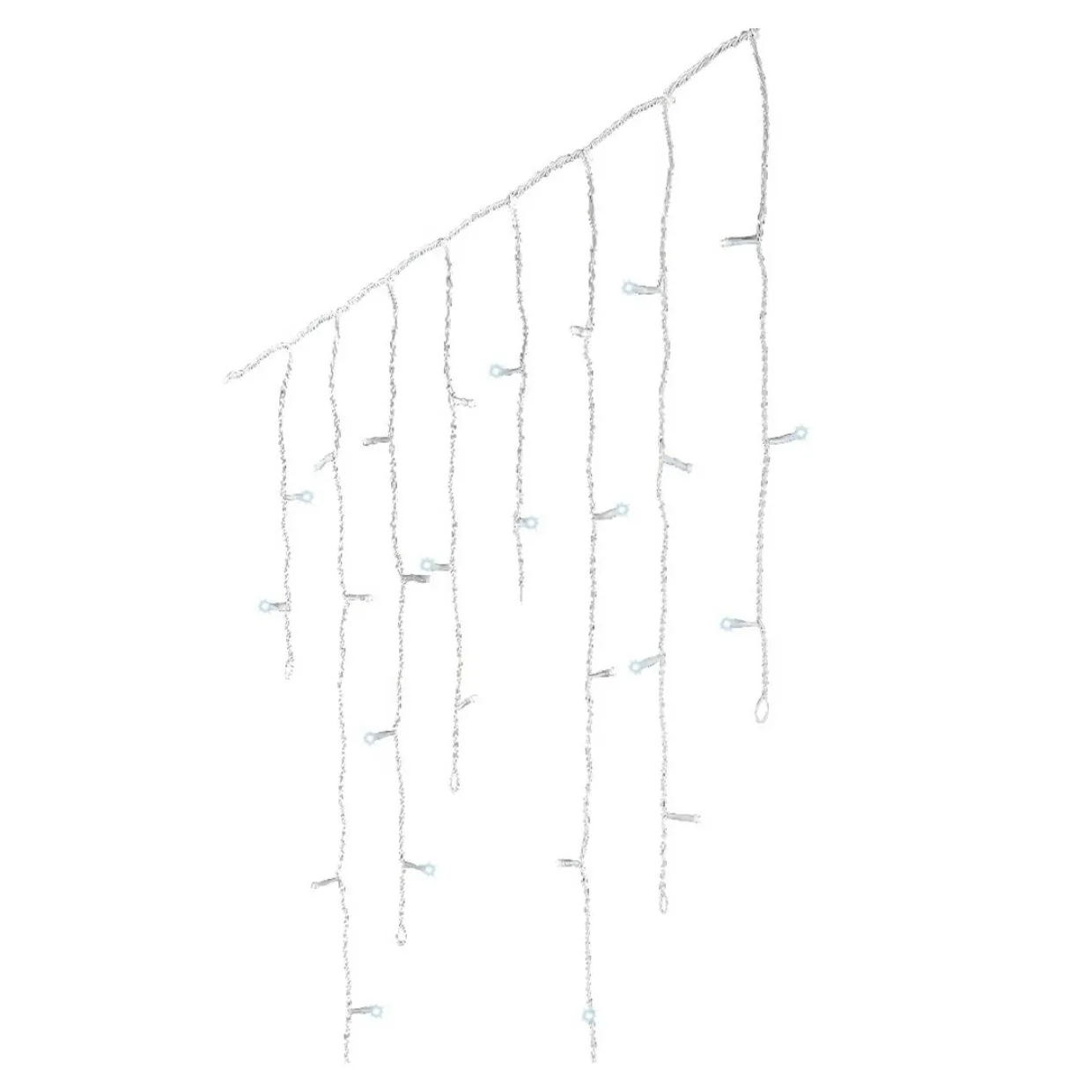 Stalactite lumineuse 20 m 490 LED câble transparent Stars Bicolore Blanc froid et bleu