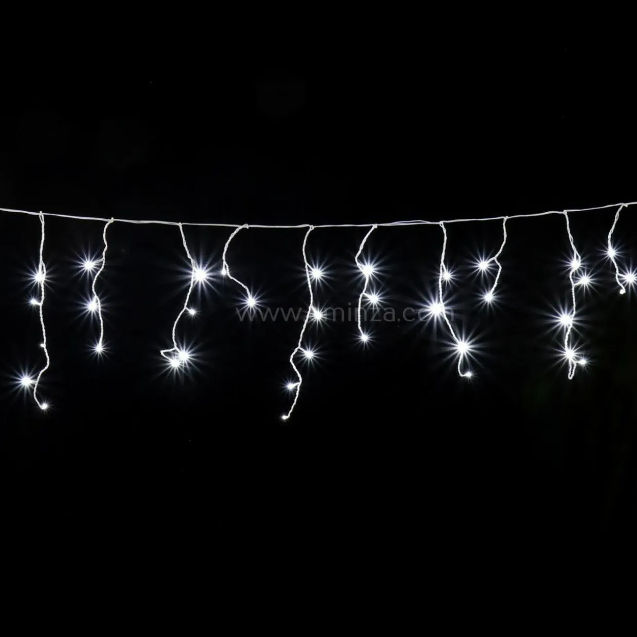 Stalactite lumineuse 11 m 259 LED câble blanc Stars Blanc froid