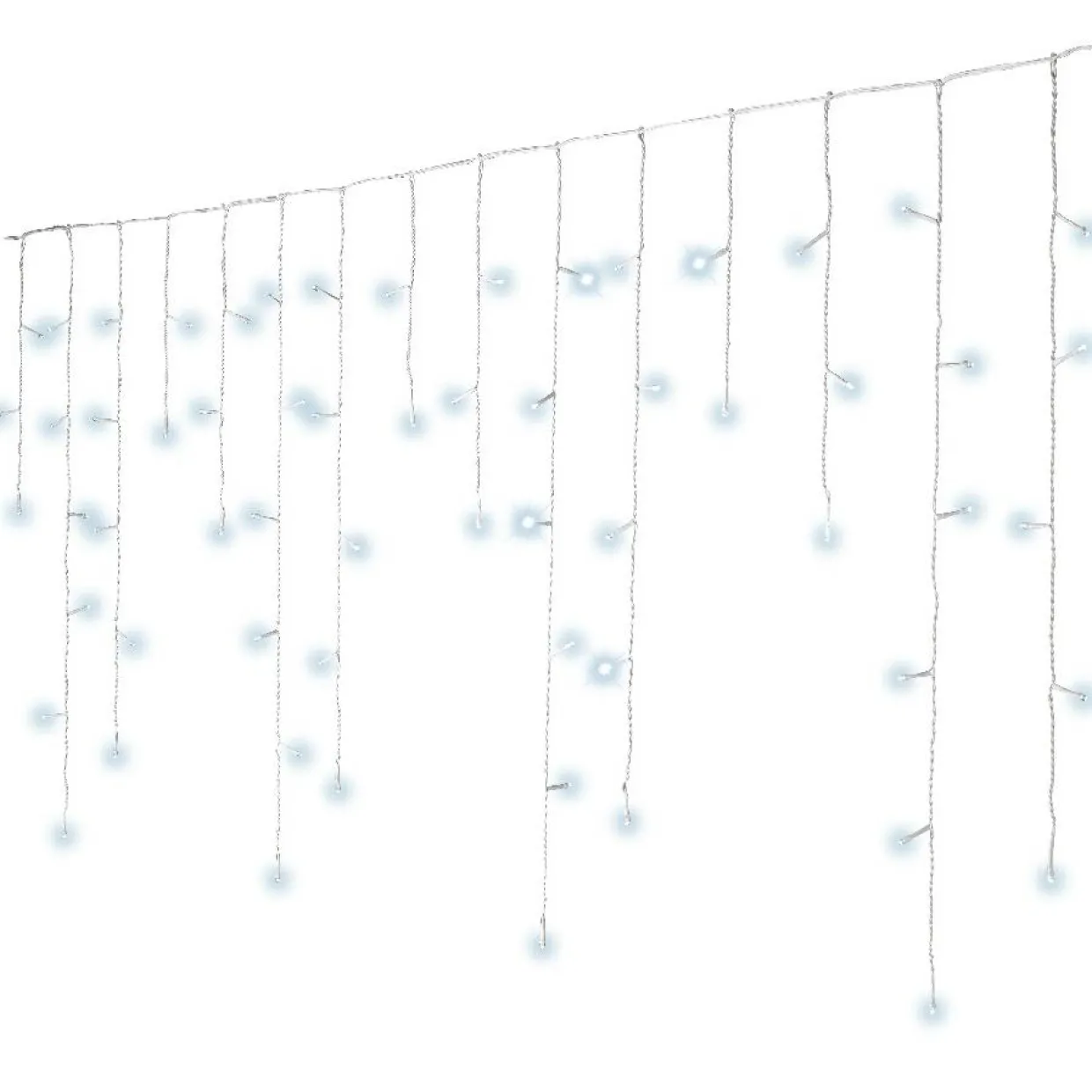 Stalactite lumineuse 11 m 259 LED câble blanc Stars Blanc froid
