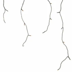 Stalactite lumineuse 7,50 m 175 LED câble noir Blanc chaud