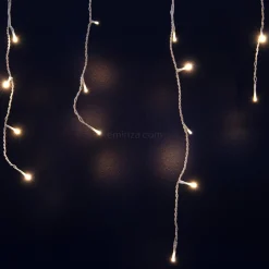 Stalactite lumineuse 7,50 m 175 LED câble blanc Stars Blanc chaud