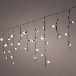 Stalactite lumineuse 20 m 490 LED câble noir Stars Bicolore Blanc chaud et froid
