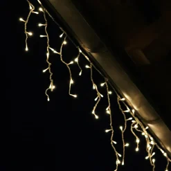 Stalactite lumineuse 20 m 490 LED câble blanc Stars Blanc chaud